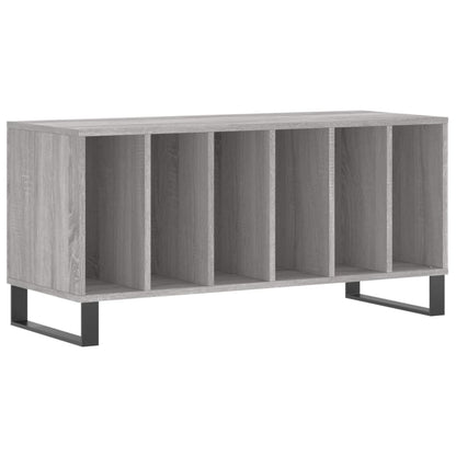 Mobile Porta Dischi Grigio Sonoma 100x38x48cm Legno Multistrato