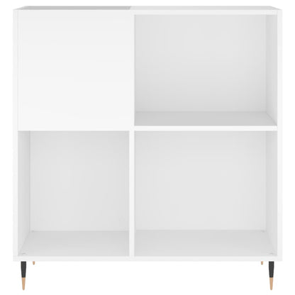 Mobile Porta Dischi Bianco 84,5x38x89 cm in Legno Multistrato