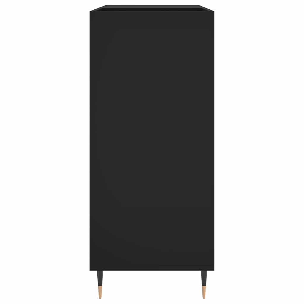 Mobile Porta Dischi Nero 84,5x38x89 cm in Legno Multistrato