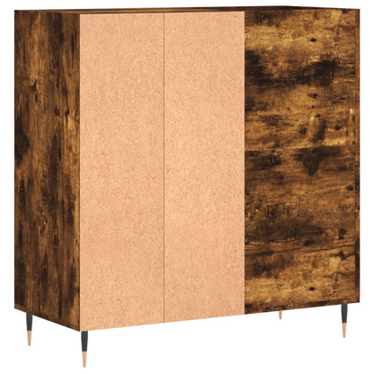 Mobile Porta Dischi Rovere Fumo 84,5x38x89 cm Legno Multistrato