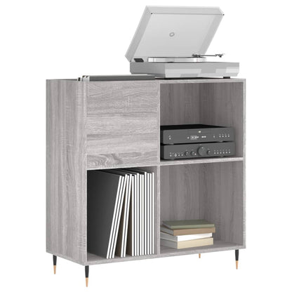 Mobile Porta Dischi Grigio Sonoma 84,5x38x89 Legno Multistrato