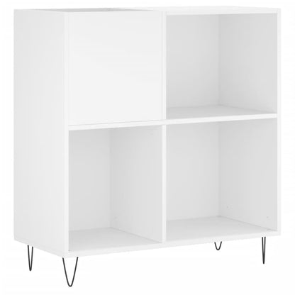 Mobile Porta Dischi Bianco 84,5x38x89 cm in Legno Multistrato