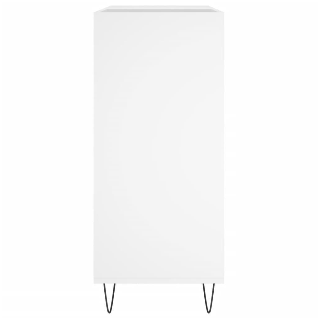 Mobile Porta Dischi Bianco 84,5x38x89 cm in Legno Multistrato