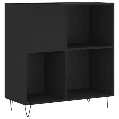 Mobile Porta Dischi Nero 84,5x38x89 cm in Legno Multistrato - homemem39