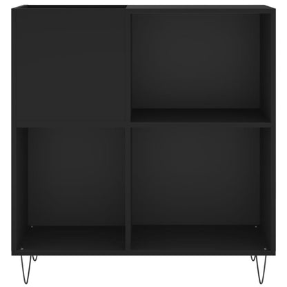 Mobile Porta Dischi Nero 84,5x38x89 cm in Legno Multistrato - homemem39