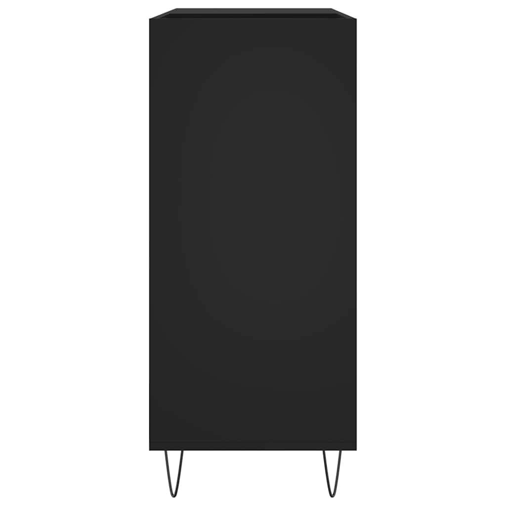 Mobile Porta Dischi Nero 84,5x38x89 cm in Legno Multistrato