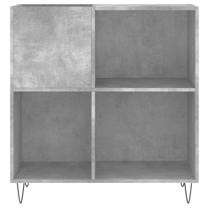 Mobile Porta Dischi Grigio Cemento 84,5x38x89 Legno Multistrato