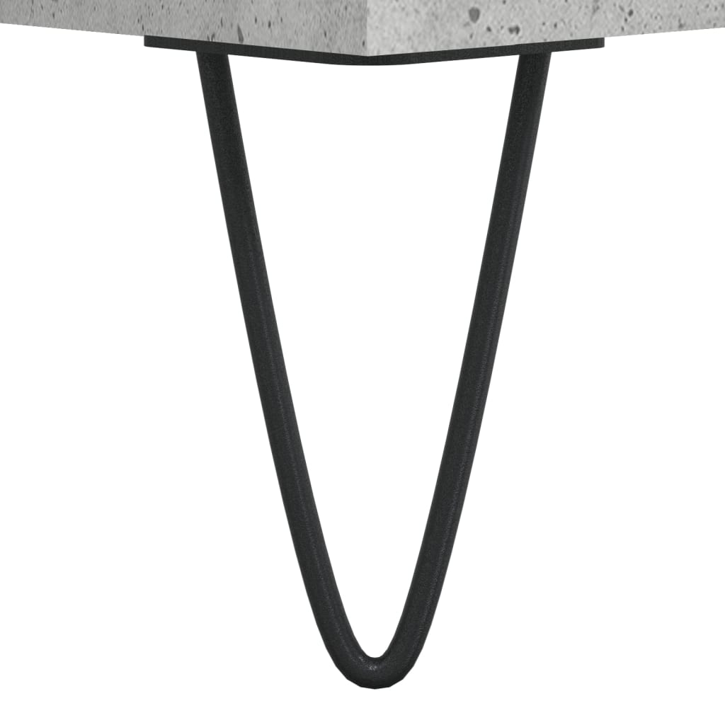 Mobile Porta Dischi Grigio Cemento 84,5x38x89 Legno Multistrato