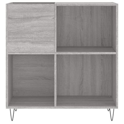 Mobile Porta Dischi Grigio Sonoma 84,5x38x89 Legno Multistrato