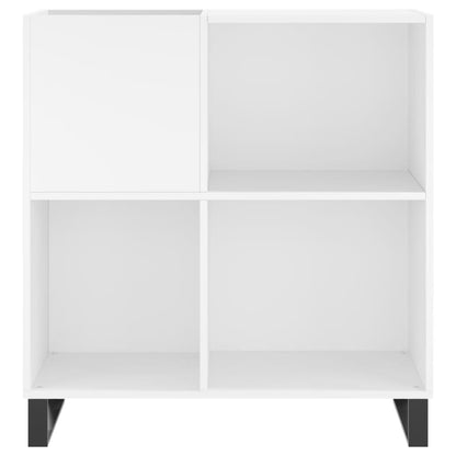 Mobile Porta Dischi Bianco 84,5x38x89 cm in Legno Multistrato