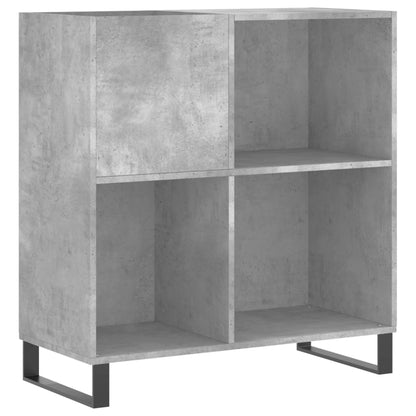 Mobile Porta Dischi Grigio Cemento 84,5x38x89 Legno Multistrato