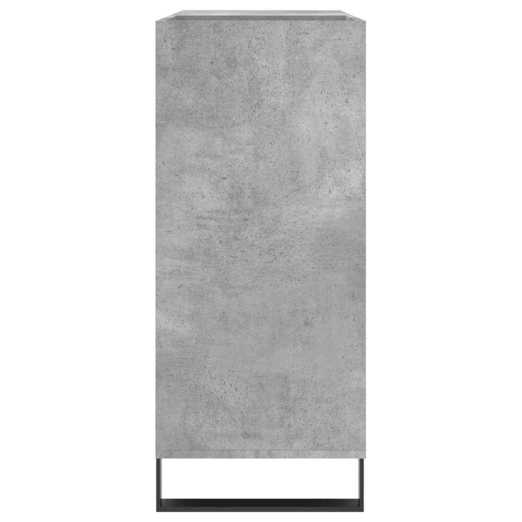 Mobile Porta Dischi Grigio Cemento 84,5x38x89 Legno Multistrato