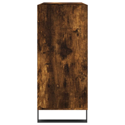 Mobile Porta Dischi Rovere Fumo 84,5x38x89 cm Legno Multistrato