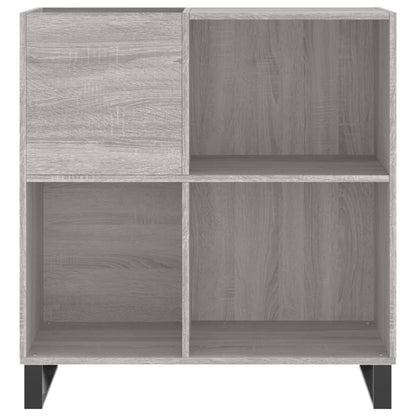 Mobile Porta Dischi Grigio Sonoma 84,5x38x89 Legno Multistrato