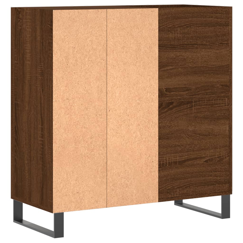 Mobile Porta Dischi Rovere Marrone 84,5x38x89 Legno Multistrato