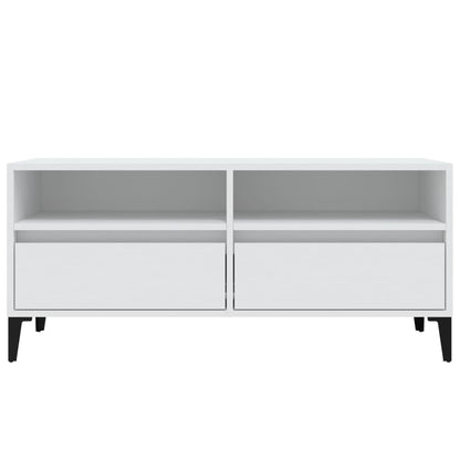 Mobile Porta TV Bianco 100x34,5x44,5 cm in Legno Multistrato - homemem39