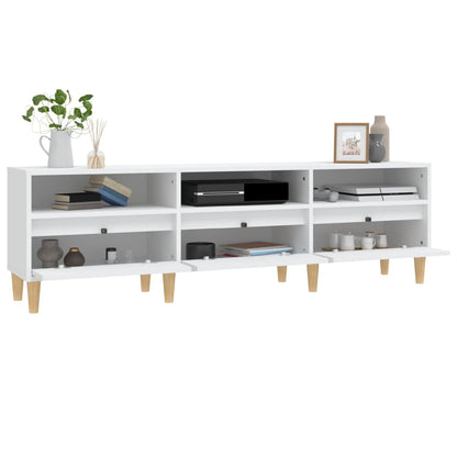 Mobile Porta TV Bianco 150x30x44,5 cm in Legno Multistrato