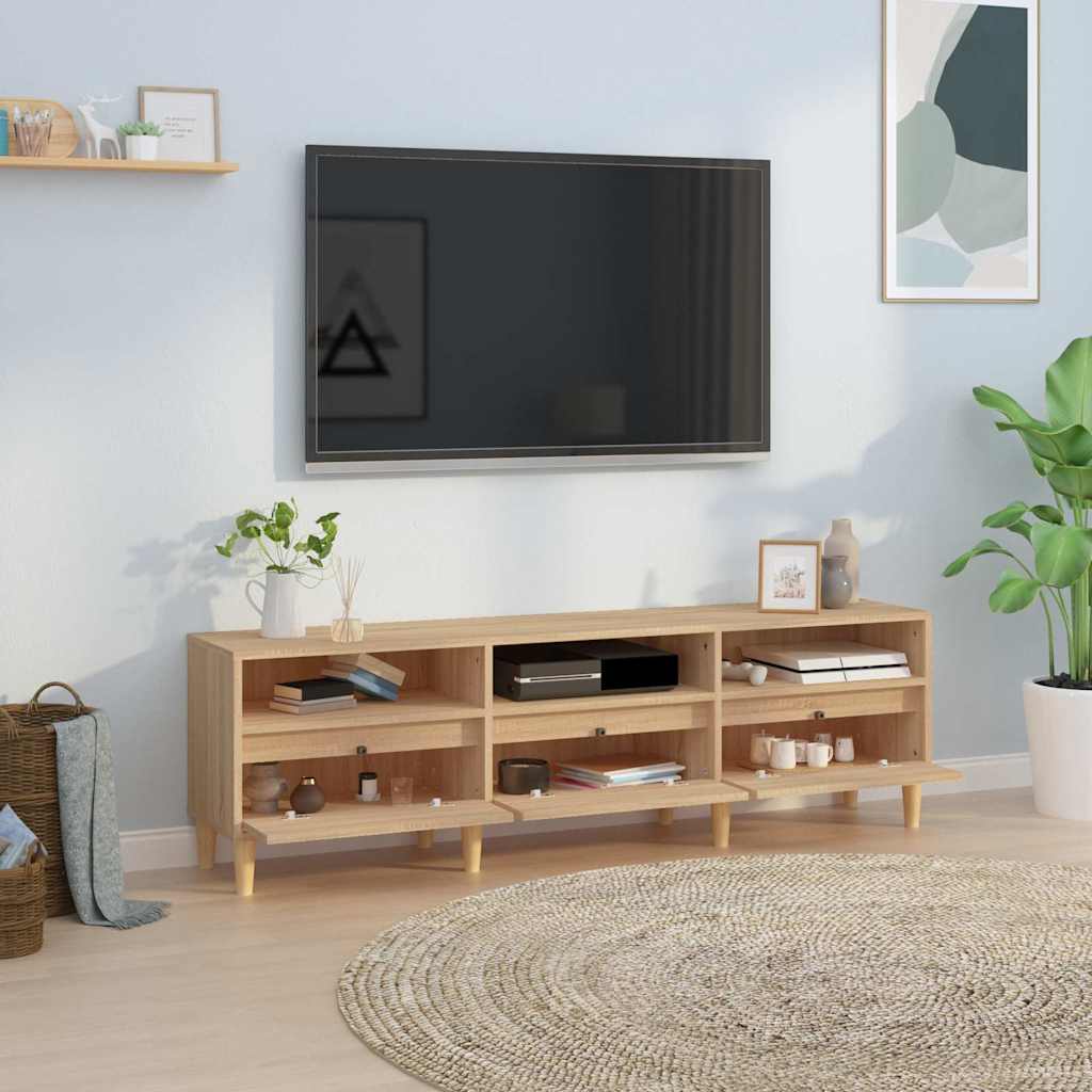 Mobile Porta TV Rovere Sonoma 150x30x44,5 cm Legno Multistrato