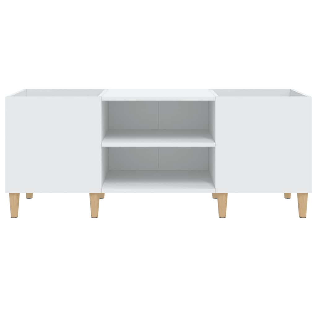 Mobile Porta Dischi Bianco 121x38x48 cm in Legno Multistrato - homemem39