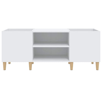 Mobile Porta Dischi Bianco 121x38x48 cm in Legno Multistrato - homemem39