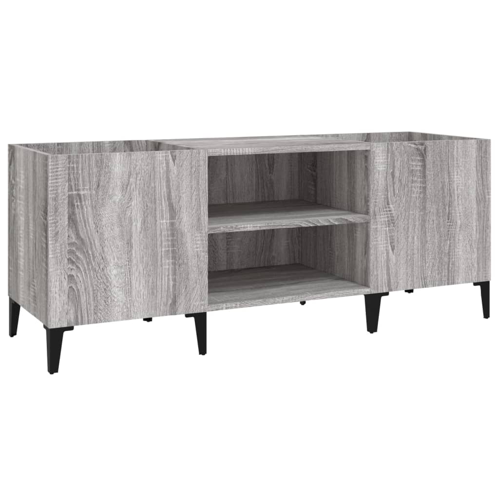 Mobile Porta Dischi Grigio Sonoma 121x38x48cm Legno Multistrato - homemem39