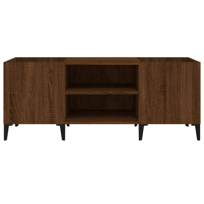 Mobile Porta Dischi Rovere Marrone 121x38x48 Legno Multistrato