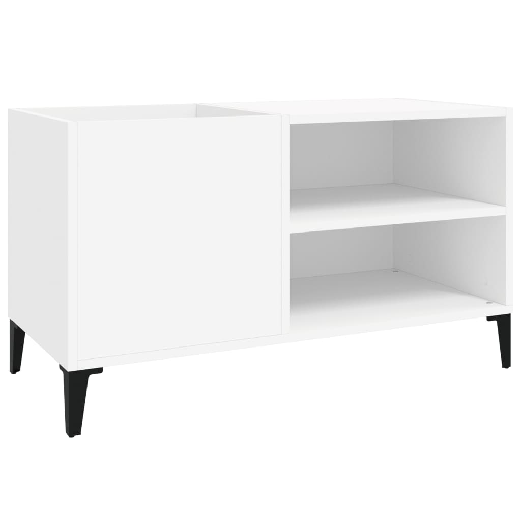 Mobile Porta Dischi Bianco 84,5x38x48 cm in Legno Multistrato - homemem39