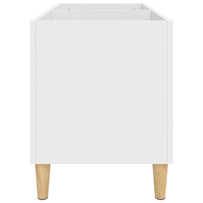 Mobile Porta Dischi Bianco 74,5x38x48 cm in Legno Multistrato