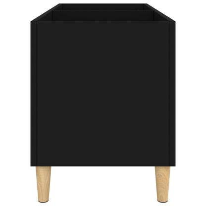 Mobile Porta Dischi Nero 74,5x38x48 cm in Legno Multistrato