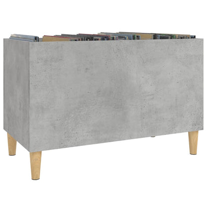 Mobile Porta Dischi Grigio Cemento 74,5x38x48 Legno Multistrato