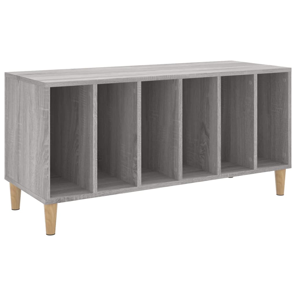 Mobile Porta Dischi Grigio Sonoma 100x38x48cm Legno Multistrato