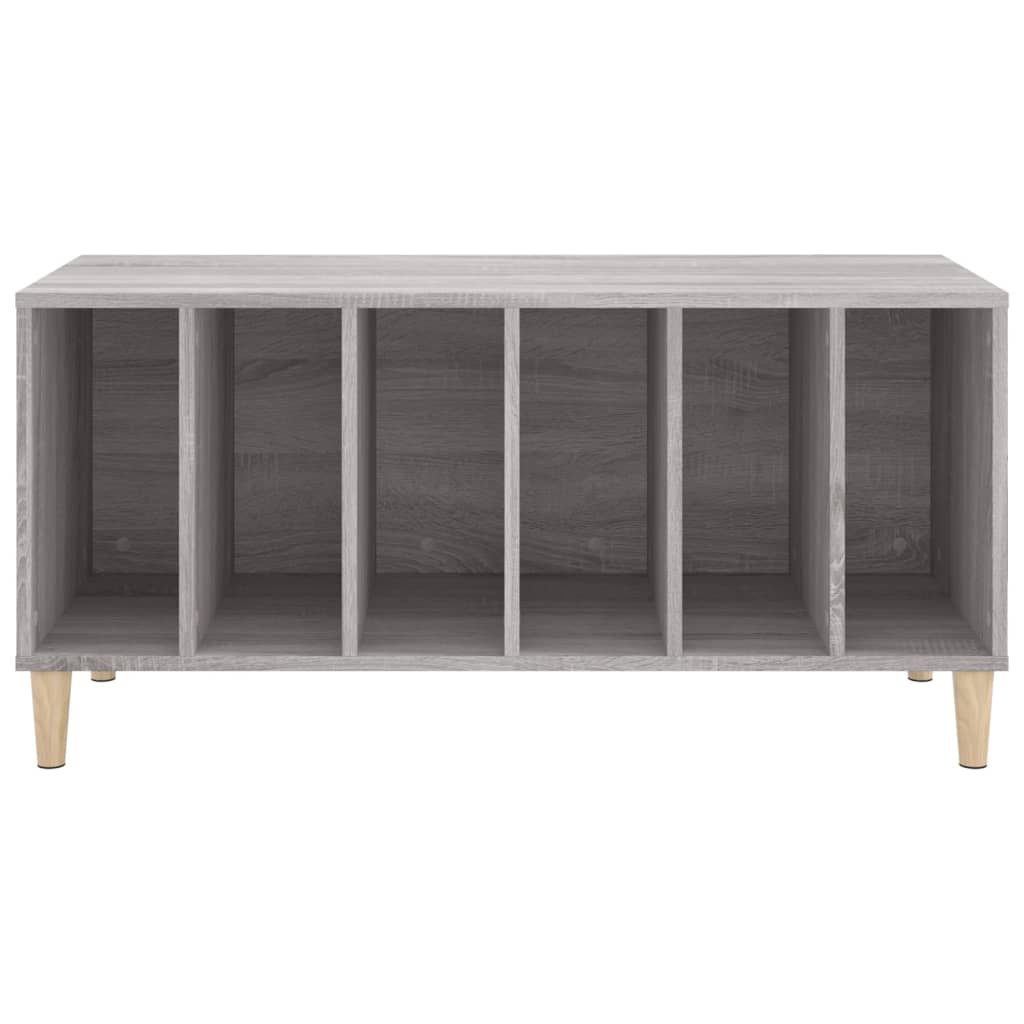 Mobile Porta Dischi Grigio Sonoma 100x38x48cm Legno Multistrato