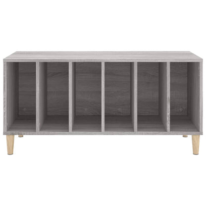 Mobile Porta Dischi Grigio Sonoma 100x38x48cm Legno Multistrato