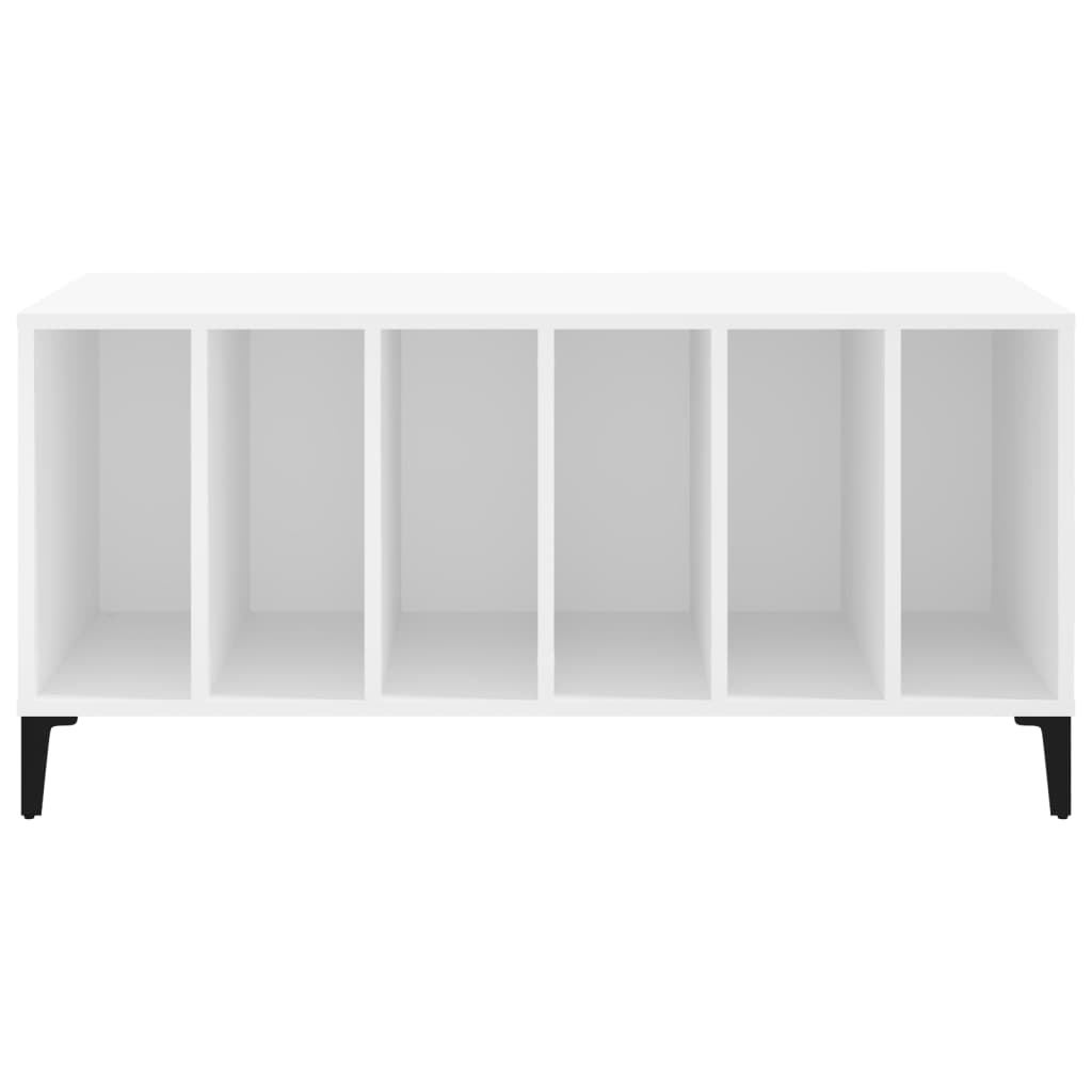 Mobile Porta Dischi Bianco 100x38x48 cm in Legno Multistrato - homemem39