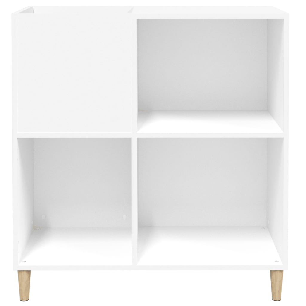 Mobile Porta Dischi Bianco 84,5x38x89 cm in Legno Multistrato