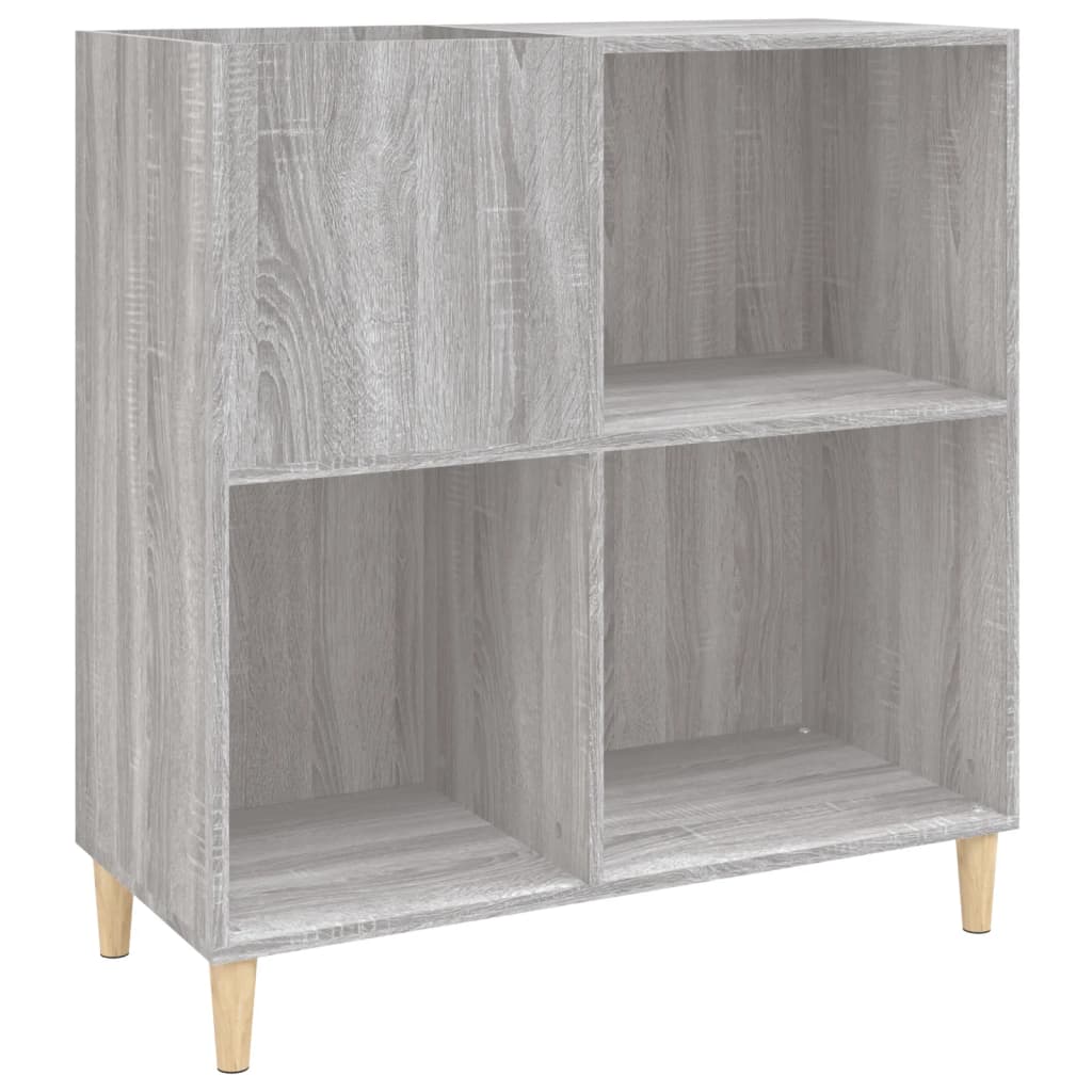 Mobile Porta Dischi Grigio Sonoma 84,5x38x89 Legno Multistrato