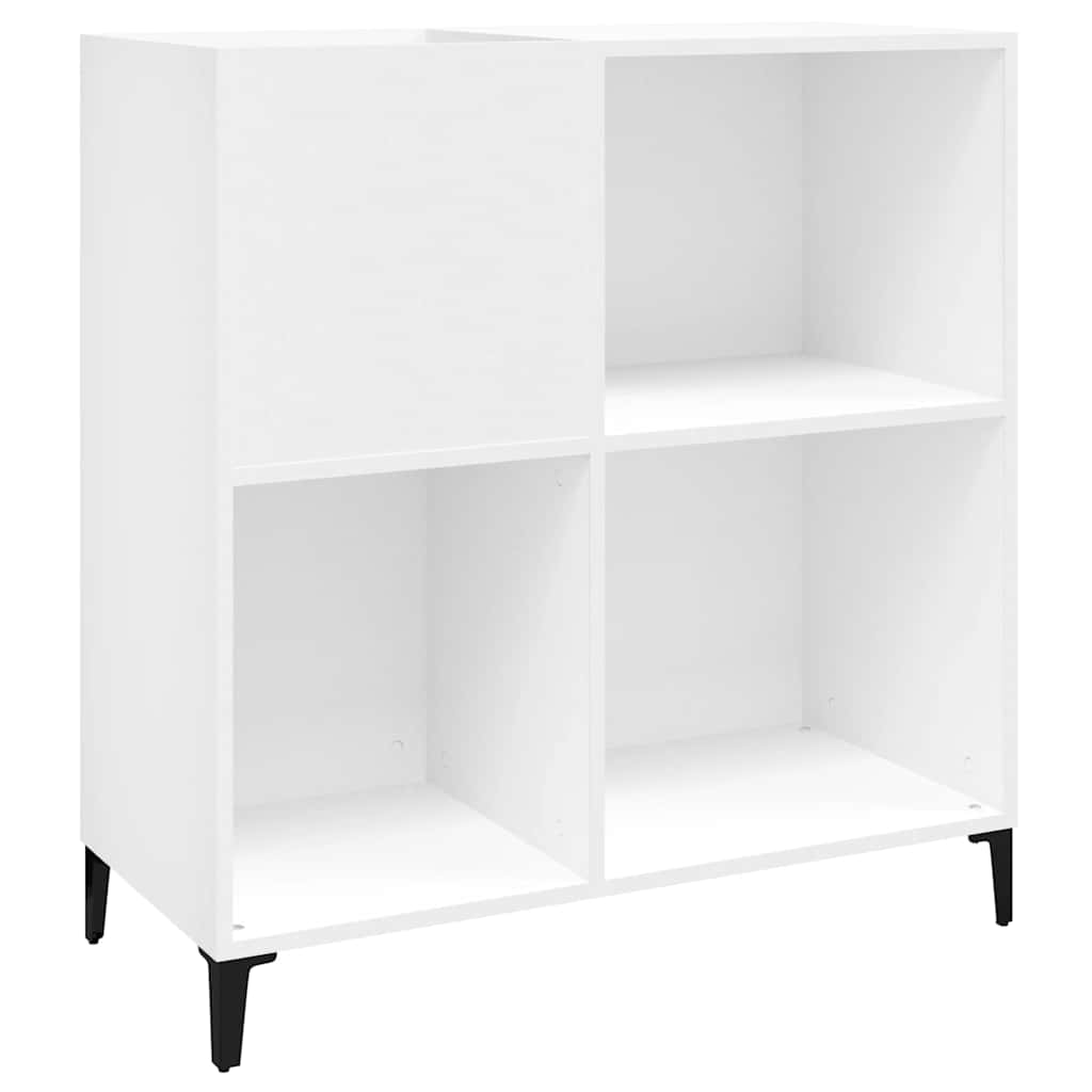 Mobile Porta Dischi Bianco 84,5x38x89 cm in Legno Multistrato - homemem39