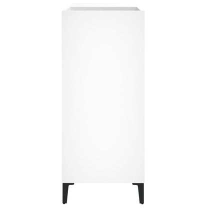 Mobile Porta Dischi Bianco 84,5x38x89 cm in Legno Multistrato