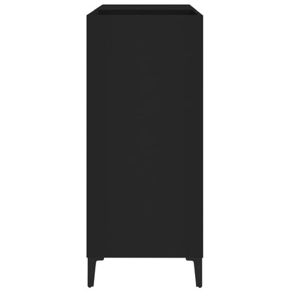 Mobile Porta Dischi Nero 84,5x38x89 cm in Legno Multistrato