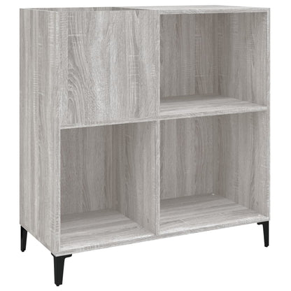 Mobile Porta Dischi Grigio Sonoma 84,5x38x89 Legno Multistrato