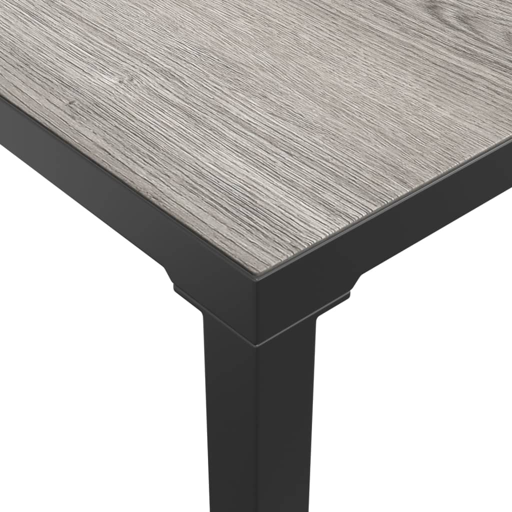 Set Salotto da Giardino 5 pz Nero e Grigio in Polyrattan | homemem39