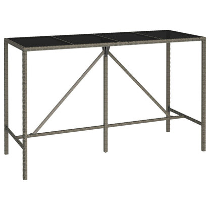 Set da Bar da Giardino 9pz Grigio in Polyrattan | homemem39