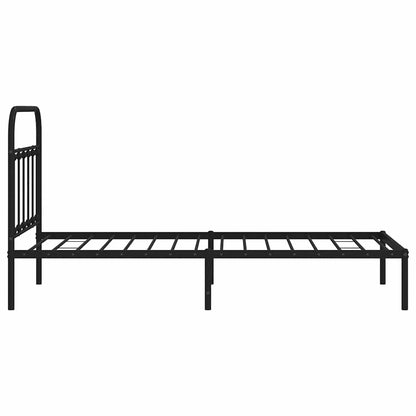 Giroletto con Testiera in Metallo Nero 100x190 cm | homemem39