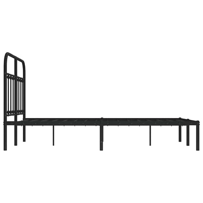 Giroletto con Testiera in Metallo Nero 120x190 cm | homemem39