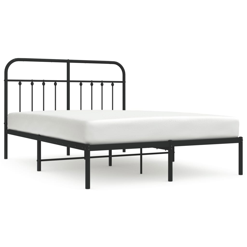 Giroletto con Testiera in Metallo Nero 140x190 cm | homemem39