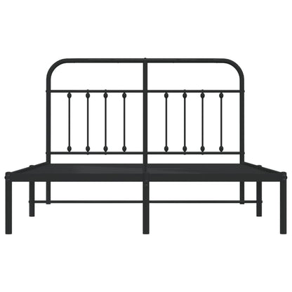 Giroletto con Testiera in Metallo Nero 140x190 cm | homemem39