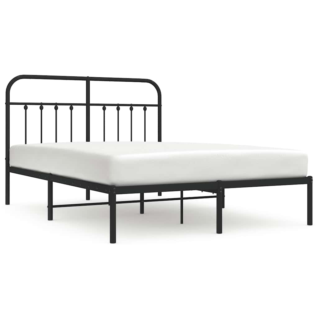 Giroletto con Testiera in Metallo Nero 150x200 cm | homemem39