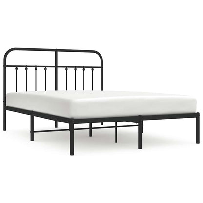 Giroletto con Testiera in Metallo Nero 150x200 cm | homemem39