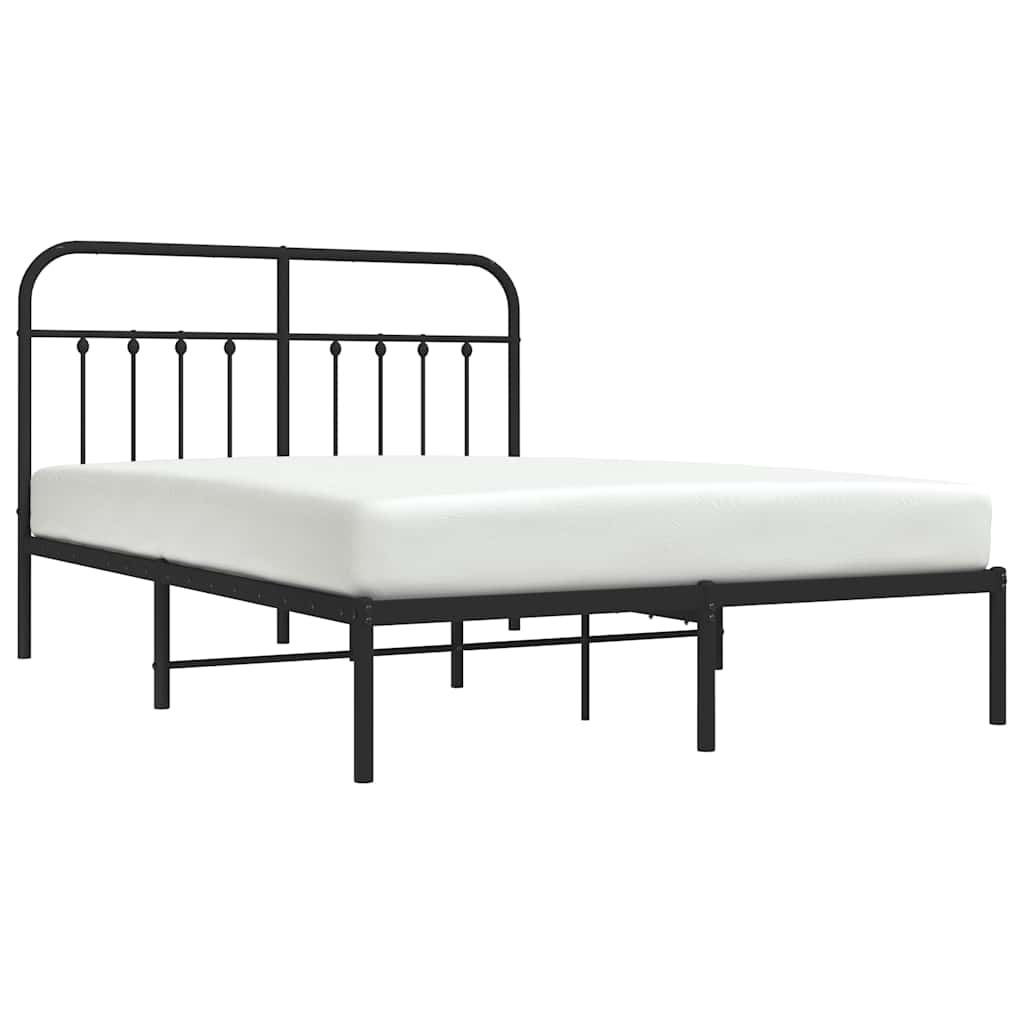 Giroletto con Testiera in Metallo Nero 150x200 cm | homemem39
