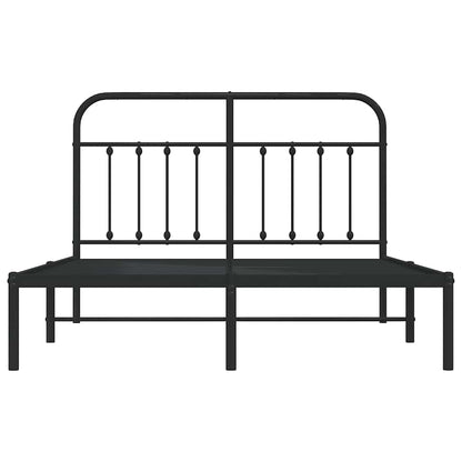 Giroletto con Testiera in Metallo Nero 150x200 cm | homemem39